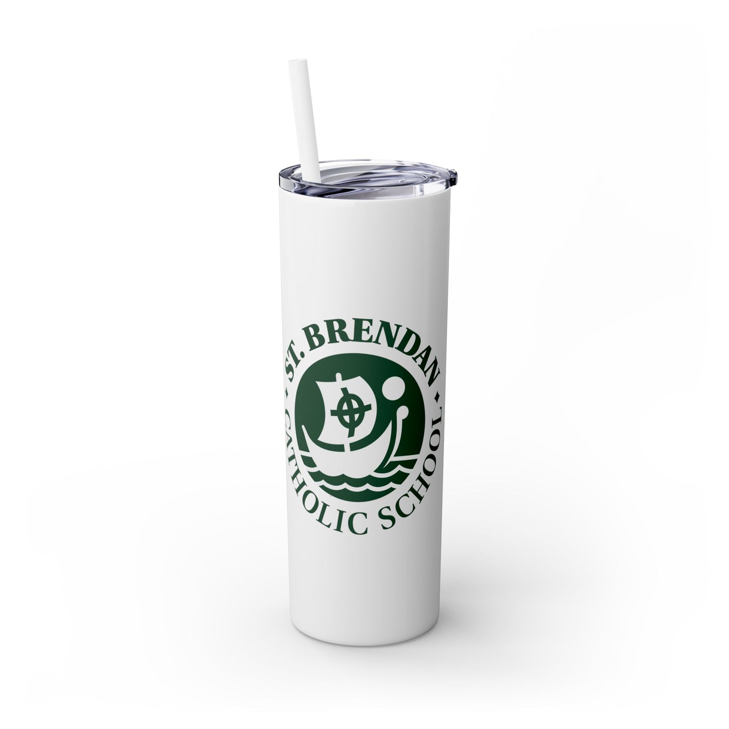 St. Brendan Skinny Tumbler with Straw, 20oz