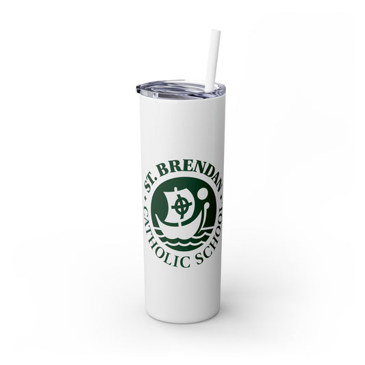 St. Brendan Skinny Tumbler with Straw, 20oz