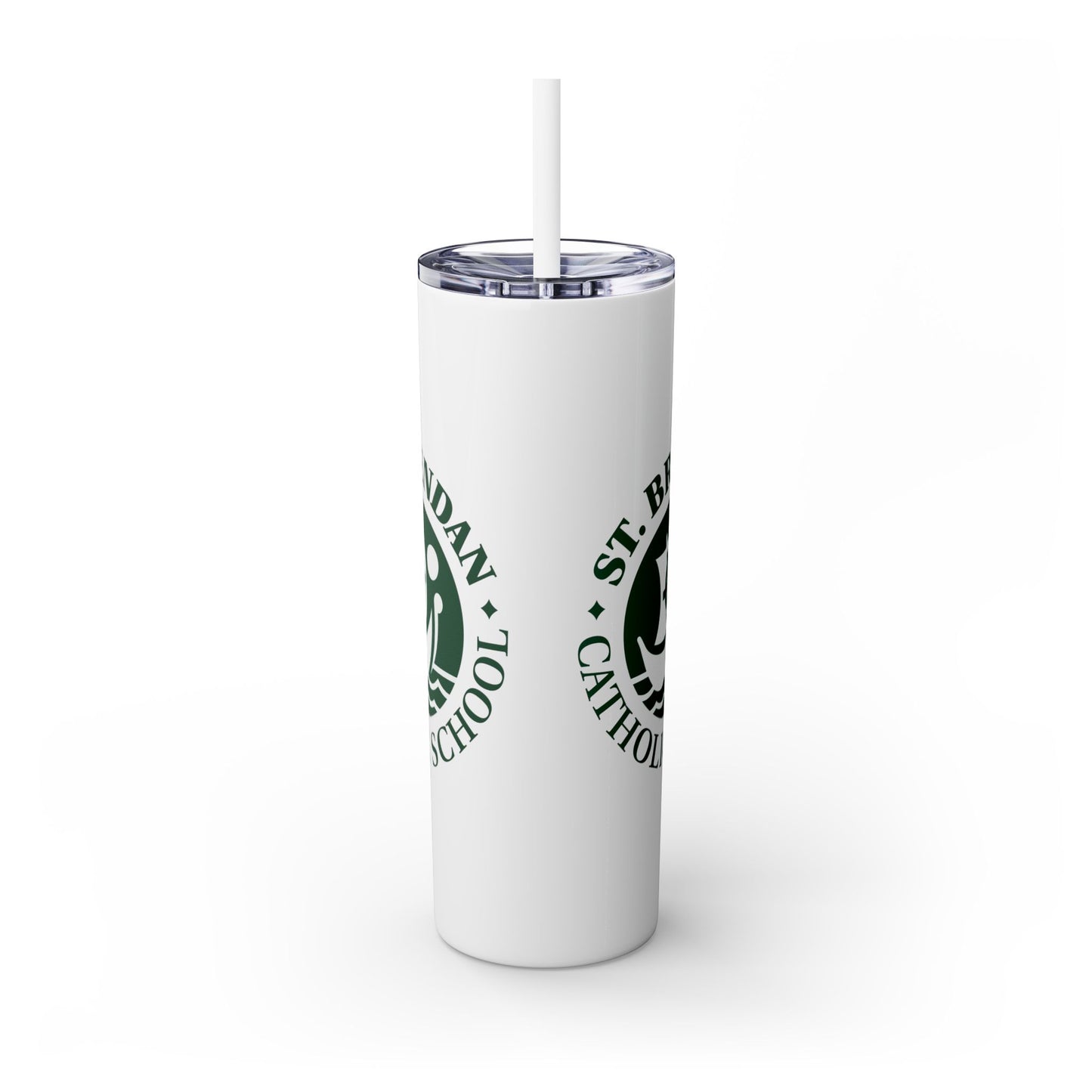 St. Brendan Skinny Tumbler with Straw, 20oz