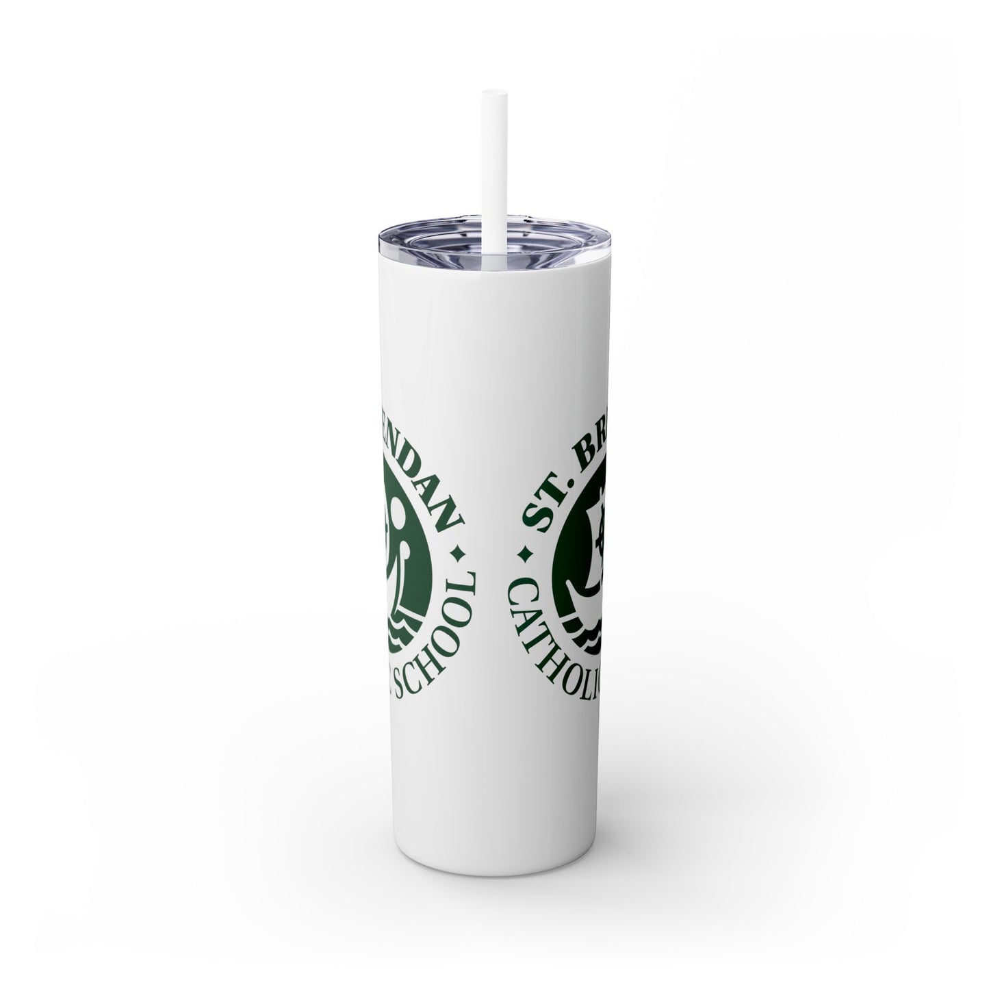 St. Brendan Skinny Tumbler with Straw, 20oz